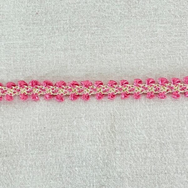 Band rosa/vit - 5/10 mm - 3 m