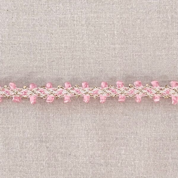 Band rosa/silver - 6/8 mm - 4 bitar totalt 7,1 m