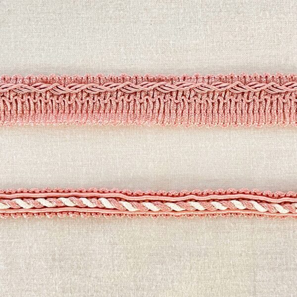 Band rosa/vit - 10 och 19 mm - 1,3 resp 0,72 m