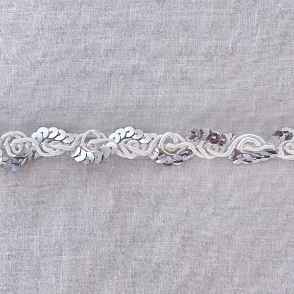 Band vitt/silver - 10 mm - 1,8 m